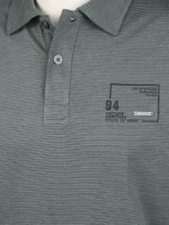 Herren Poloshirt mit feinen Linien durchzogen