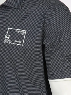 Herren Poloshirt mit feinen Linien durchzogen