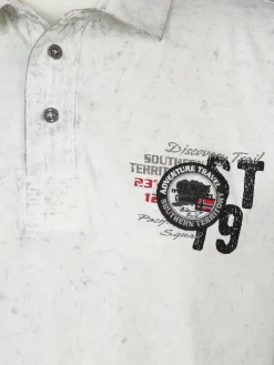 Herren Poloshirt im Used Look