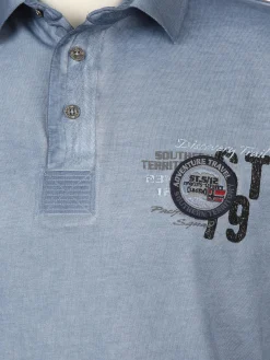 Herren Poloshirt im Used Look