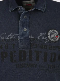 Herren Poloshirt im Used Look