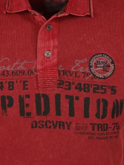 Herren Poloshirt im Used Look