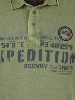 Herren Poloshirt im Used Look