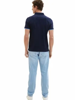 Herren Poloshirt mit Streifenprint