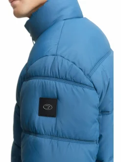 Herren Pufferjacke mit herausnehmbarer Kapuze im Stehkragen