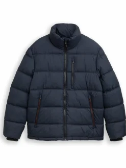 Herren Pufferjacke mit herausnehmbarer Kapuze im Stehkragen