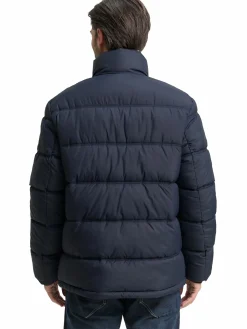 Herren Pufferjacke mit herausnehmbarer Kapuze im Stehkragen