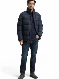 Herren Pufferjacke mit herausnehmbarer Kapuze im Stehkragen