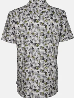Herren Resorthemd mit kurzem Arm und Alloverprint