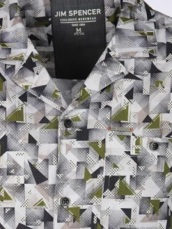 Herren Resorthemd mit kurzem Arm und Alloverprint