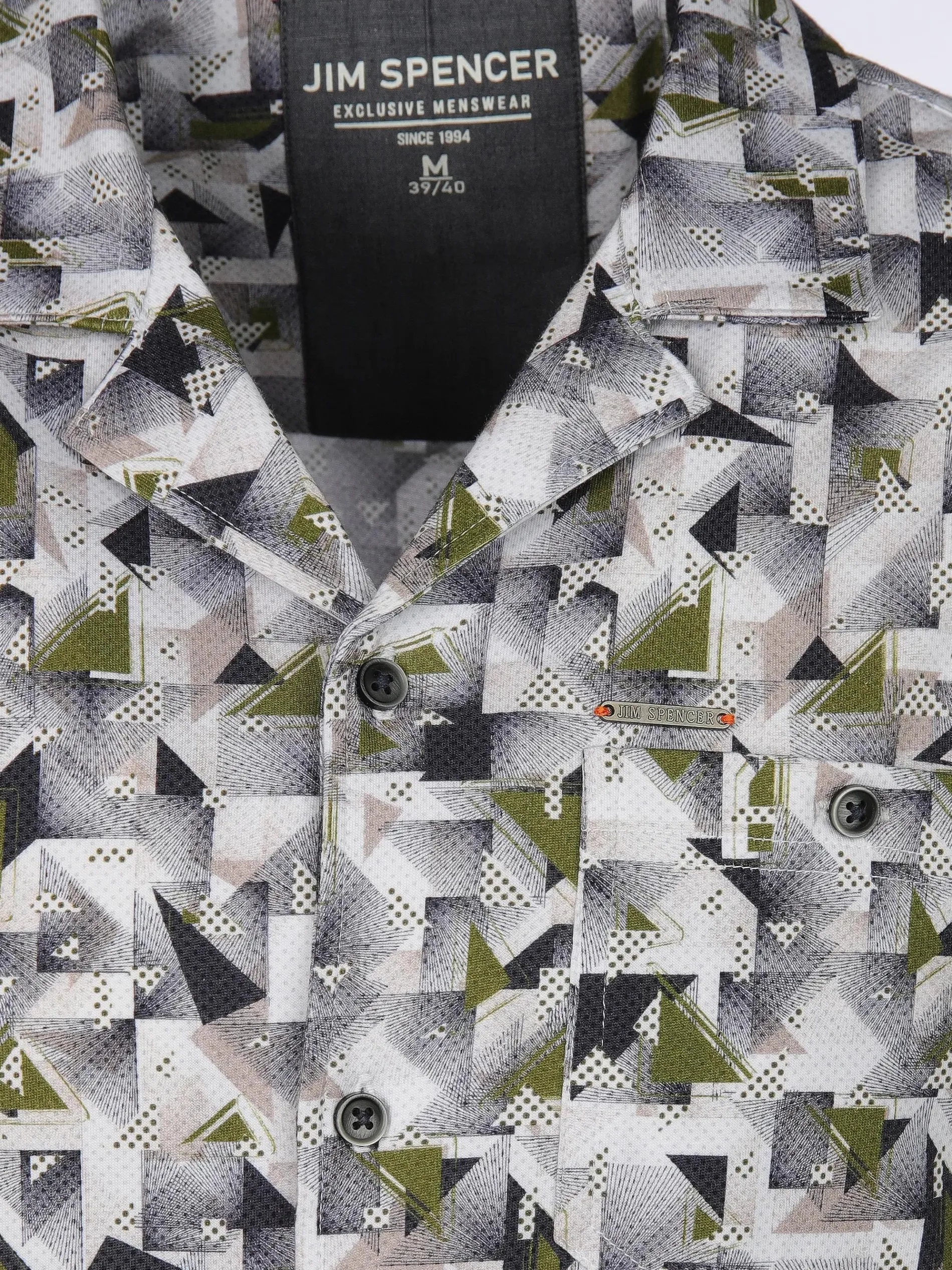 Herren Resorthemd mit kurzem Arm und Alloverprint