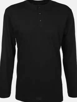 Herren Schlafshirt mit Knopfleiste