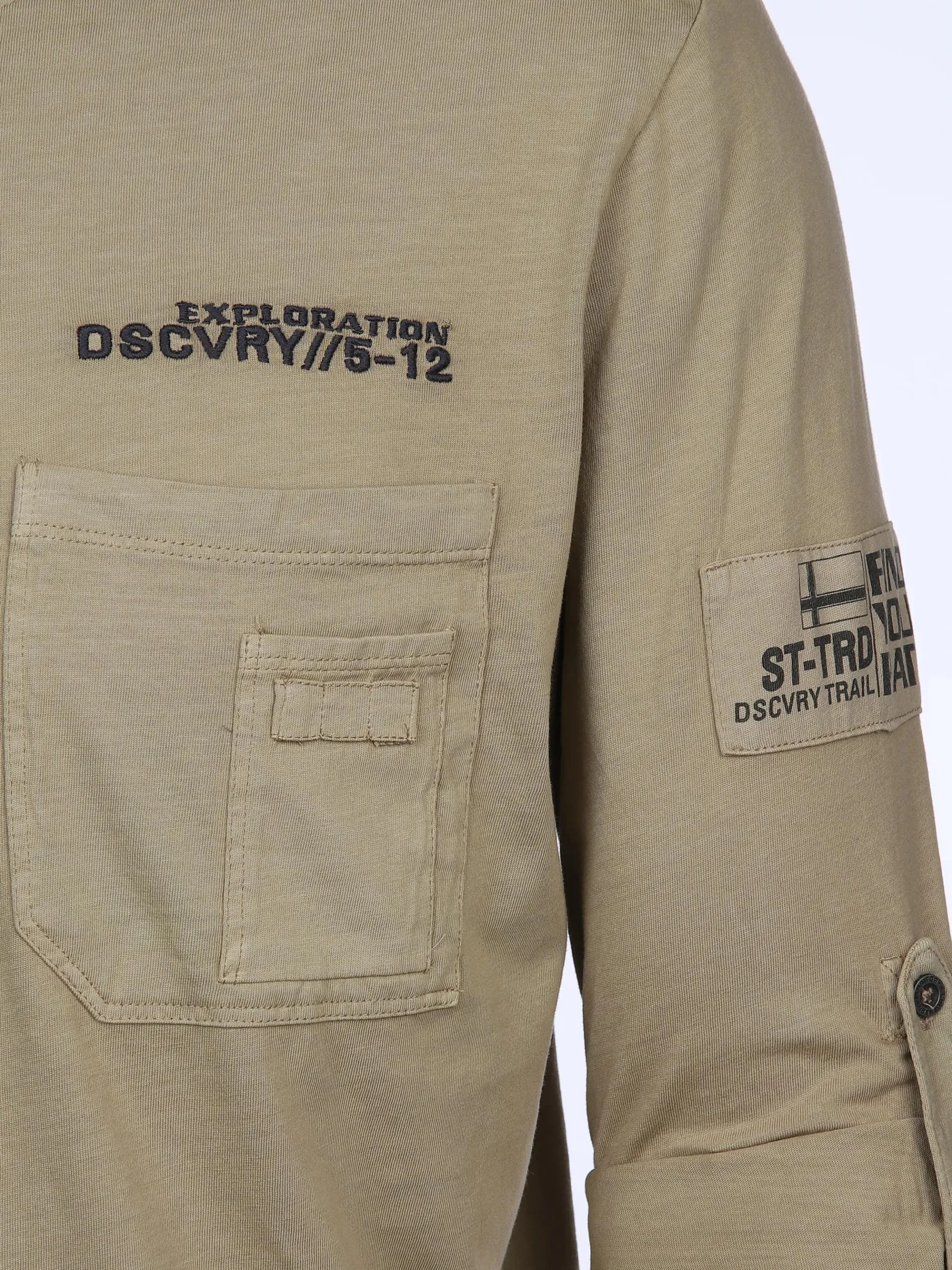 Herren Shirt mit Brusttasche und Stickerei