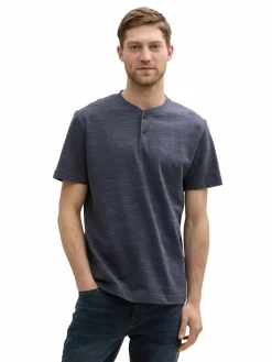 Herren Shirt mit kurzer Knopfleiste