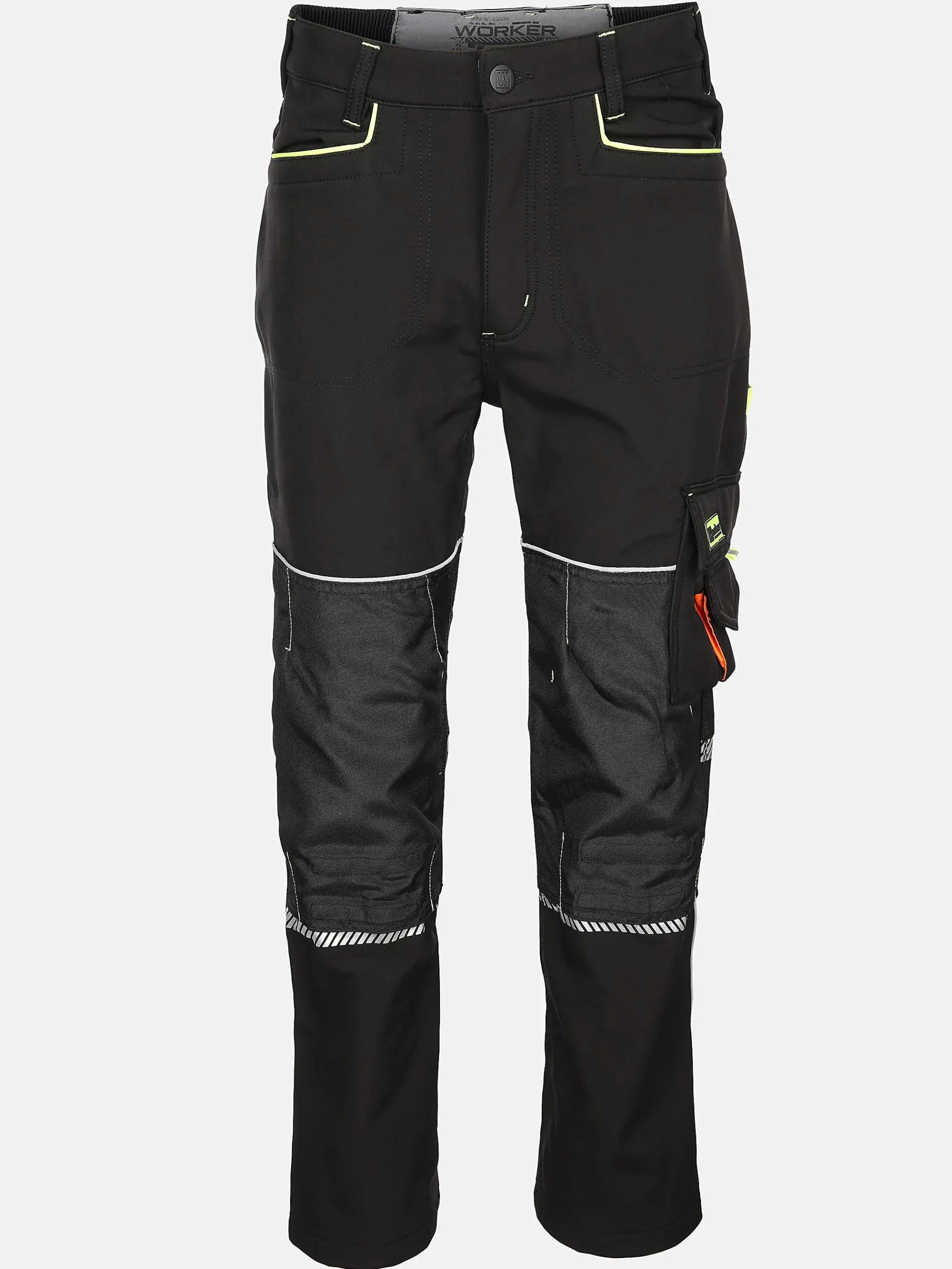 Herren Softshell Arbeitshose mit Neondetails