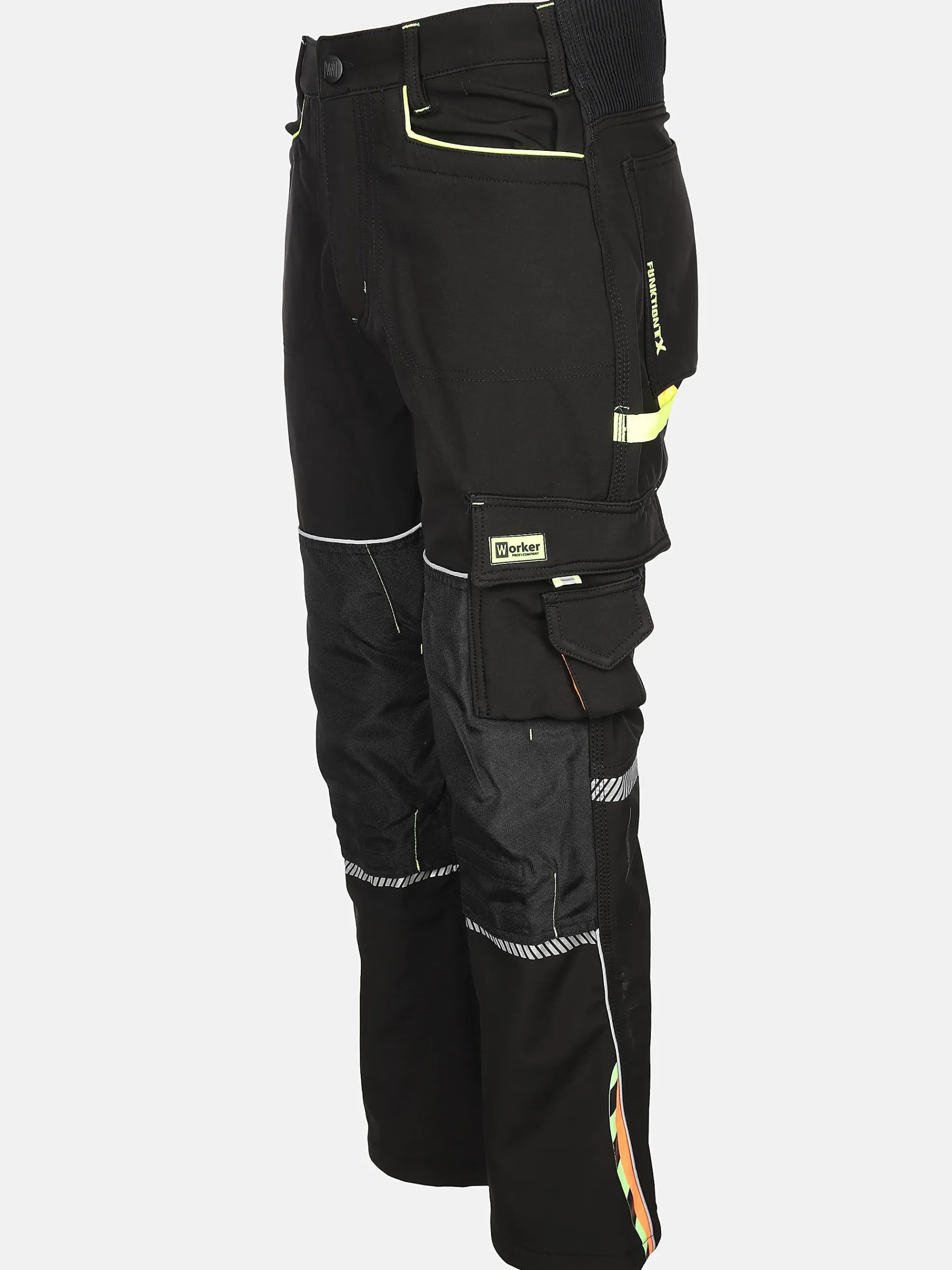 Herren Softshell Arbeitshose mit Neondetails