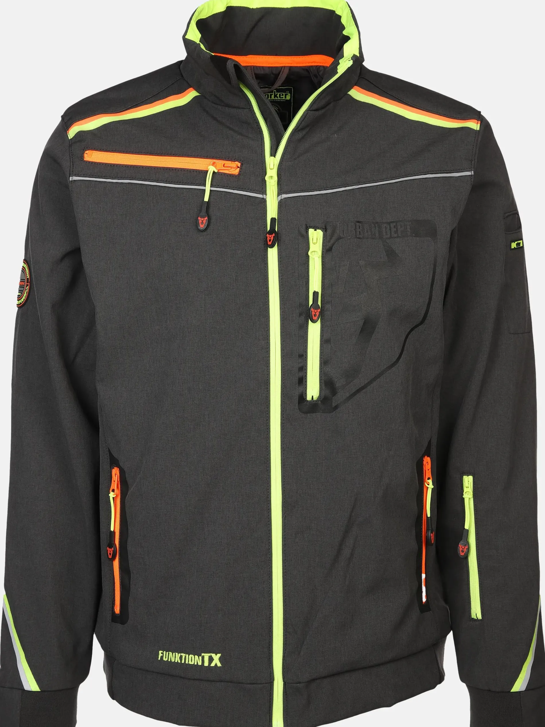 Herren Softshelljacke mit Neondetails