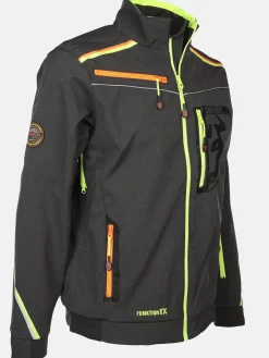 Herren Softshelljacke mit Neondetails