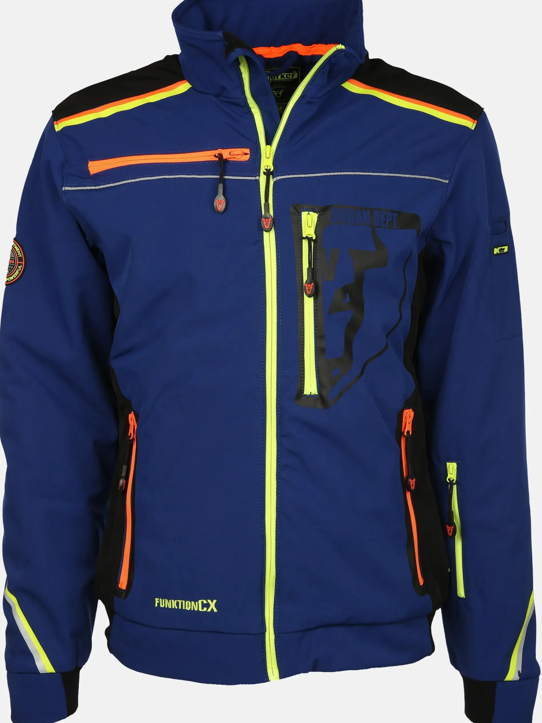 Herren Softshelljacke mit Neondetails