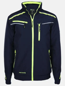 Herren Softshelljacke mit Neondetails