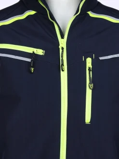 Herren Softshelljacke mit Neondetails