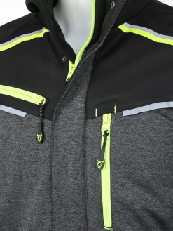 Herren Softshelljacke mit Neondetails