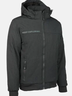 Herren Softshelljacke mit Kapuze