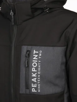 Herren Softshelljacke mit Kapuze