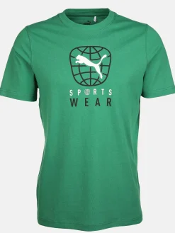 Herren Sportshirt mit Logoprint