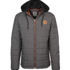Herren Steppjacke mit abnehmbarer Kapuze