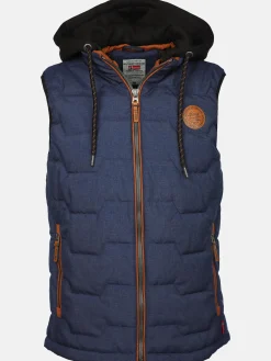 Herren Steppweste 2in1 mit Kapuze