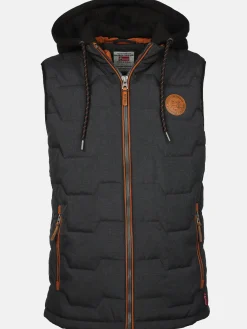 Herren Steppweste 2in1 mit Kapuze