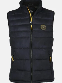 Herren Steppweste in Velour Optik