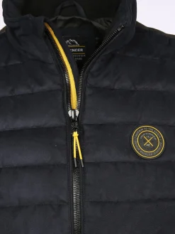 Herren Steppweste in Velour Optik