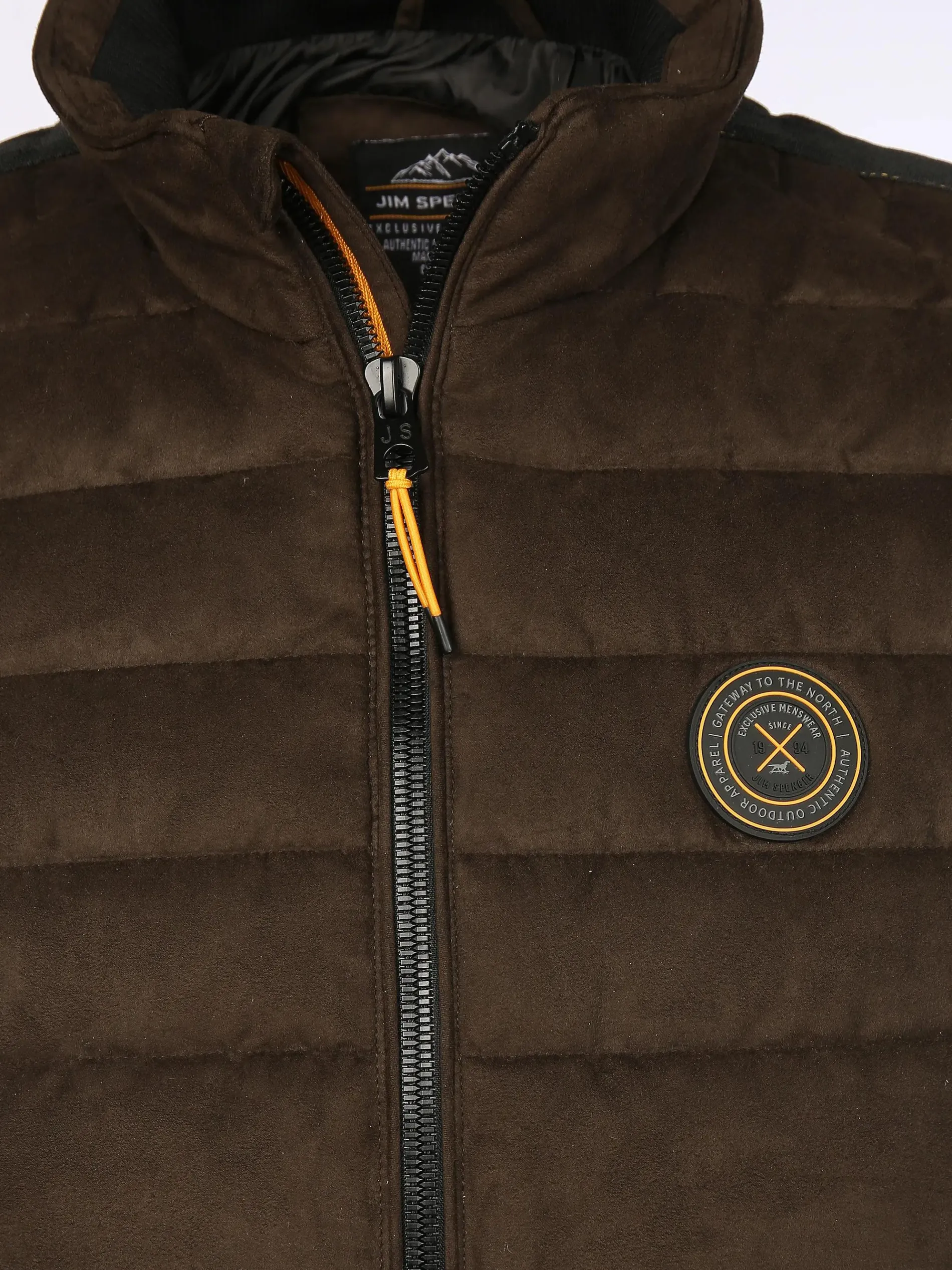 Herren Steppweste in Velour Optik