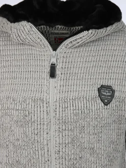 Herren Strickjacke mit Kapuze