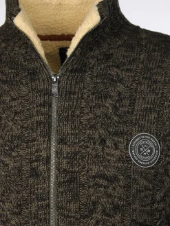 Herren Strickjacke, warm wattiert