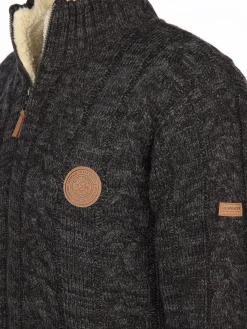 Herren Strickjacke wattiert im Norwegermuster