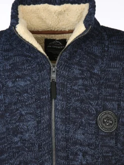 Herren Strickjacke wattiert im Norwegermuster