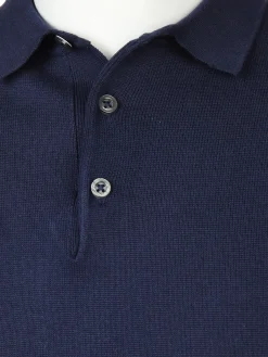 Herren Strickpoloshirt mit kurzem Arm