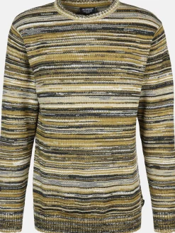 Herren Strickpullover in gestreifter Optik