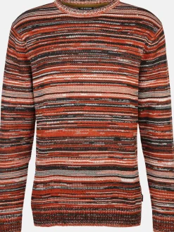 Herren Strickpullover in gestreifter Optik