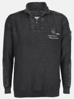 Herren Stricktroyer mit Stickerei-Applikation