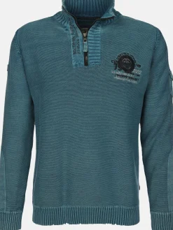 Herren Stricktroyer mit Stickerei-Applikation