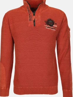 Herren Stricktroyer mit Stickerei-Applikation