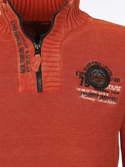 Herren Stricktroyer mit Stickerei-Applikation