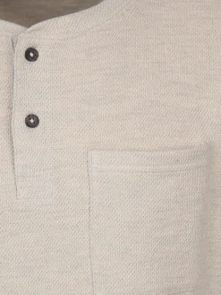 Herren Struktur Henleyshirt