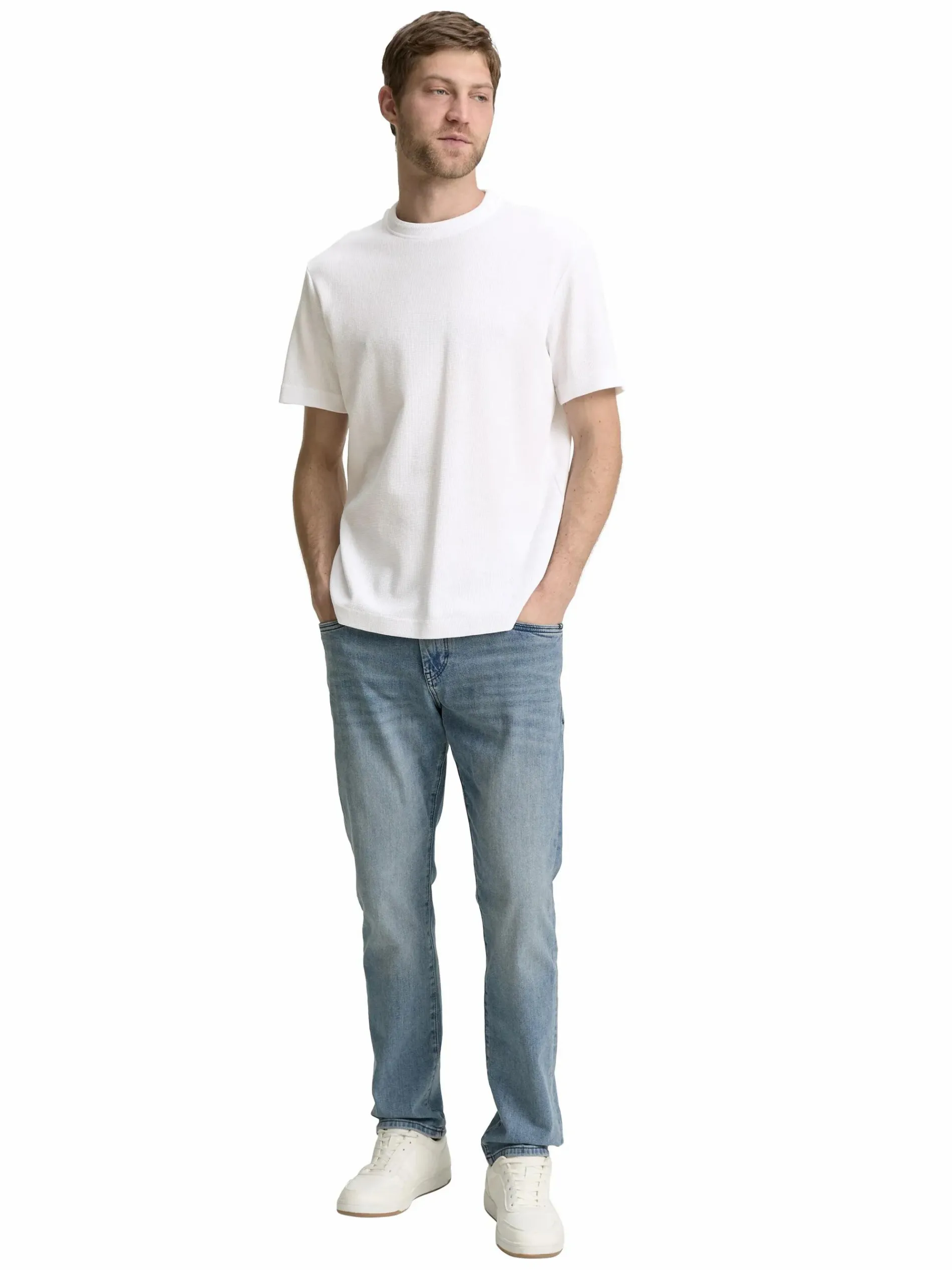 Herren Strukturshirt unifarben