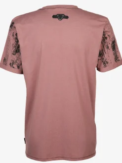 Herren T-Shirt mit Alloverprint und Stickerei