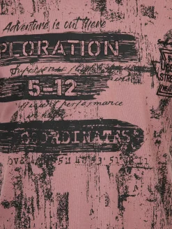 Herren T-Shirt mit Alloverprint und Stickerei